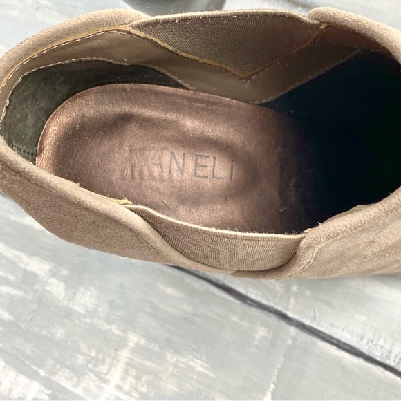 Vaneli Suede Leather Booties “Jody” Truffle Suede Boots Taupe Beige Ankle Boot 9 - Picture 14 of 16